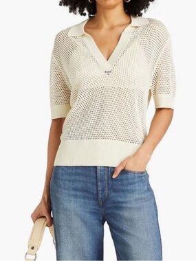 Rag & Bone Leah Open Knit Polo-S